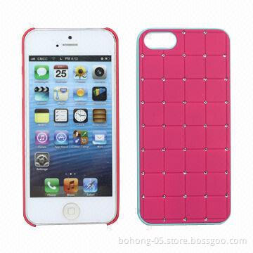 Case for iPhone 5S, Made of PC, Checkered Diamond (PC Leather)